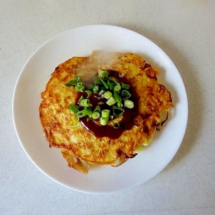 長いもとちくわのふんわりお好み焼き